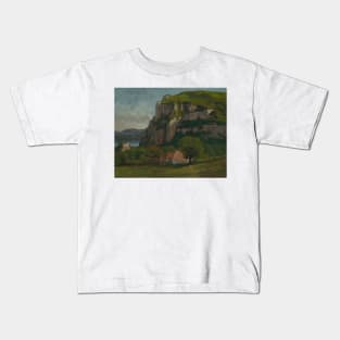 The Rock of Hautepierre by Gustave Courbet Kids T-Shirt